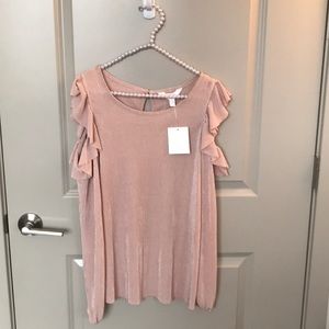 Long sleeve cold shoulder top